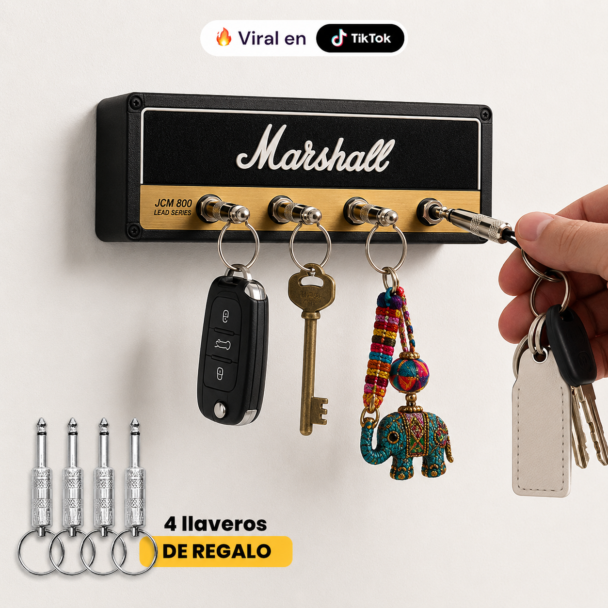 Portallaves de Pared Amplificador Marshall Ideal Regalo